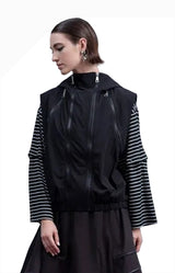 HAAKŌ H2003BK BLACK Convertible Zip Vest