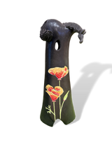 Alan Potter HRSPOP Hand Carved Poppy Horse Handmade Raku Pottery Sculpture