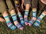 Solmate Socks HUMMINGBIRD Upcycled Cotton Poly Blend Crew Socks
