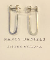 Nancy Daniels LARGE LOOPS Sterling POST Earrings