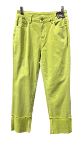 Ethyl Z531 Moss Zipper Capri Cuffed Pants