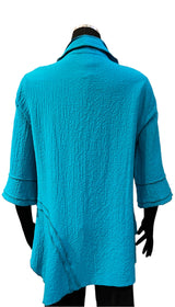 Moonlight 8901T Turquoise Button Front Top