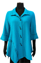 Moonlight 8901T Turquoise Button Front Top