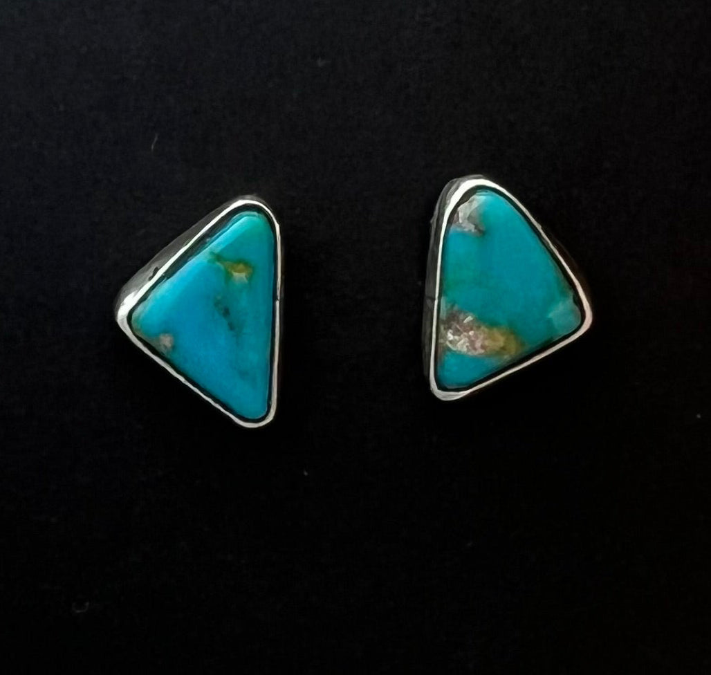 Randall Pipkorn R1 Bisbee Turquoise Triangular Post Earrings