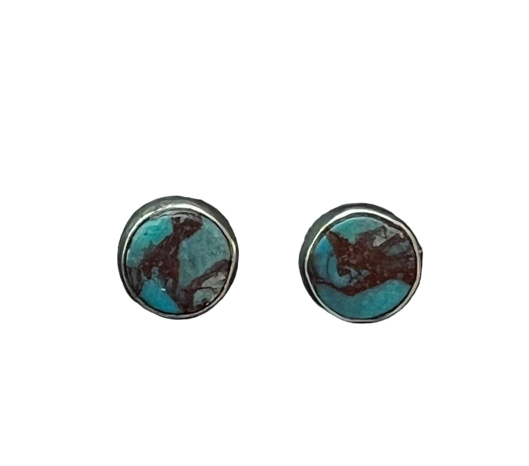 Randall Pipkorn R2 Bisbee Turquoise Round Post Earrings