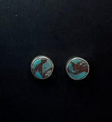 Randall Pipkorn R2 Bisbee Turquoise Round Post Earrings
