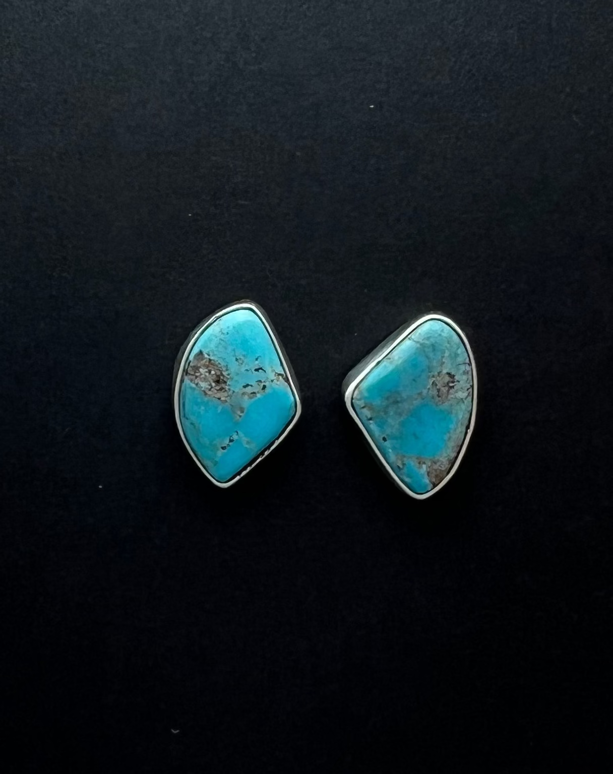 Randall Pipkorn R4 Bisbee Turquoise Triangular Post Earrings