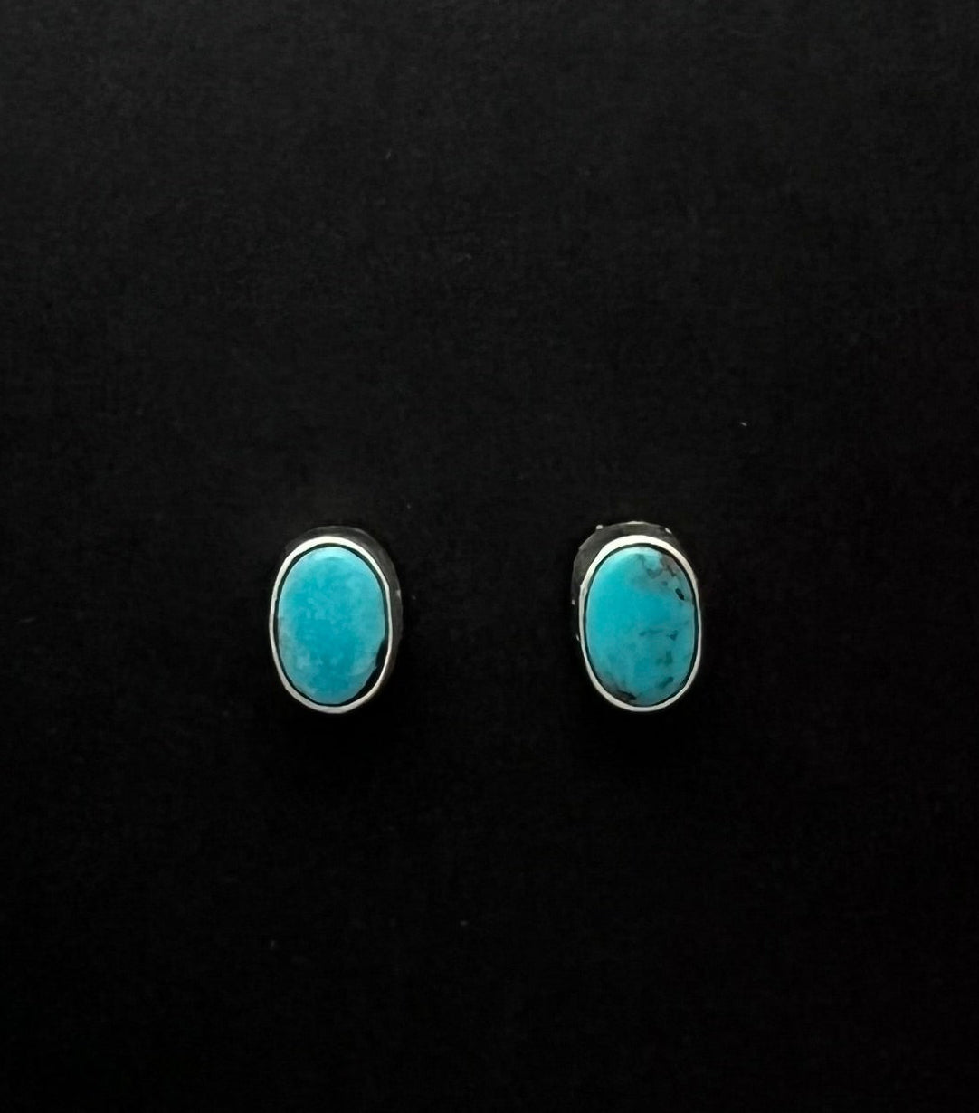 Randall Pipkorn R5 Bisbee Turquoise Oval Post Earrings