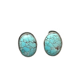 Randall Pipkorn R6 Bisbee Turquoise Oval Post Earrings