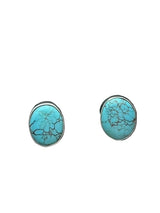 Randall Pipkorn R7 Bisbee Turquoise Oval Post Earrings
