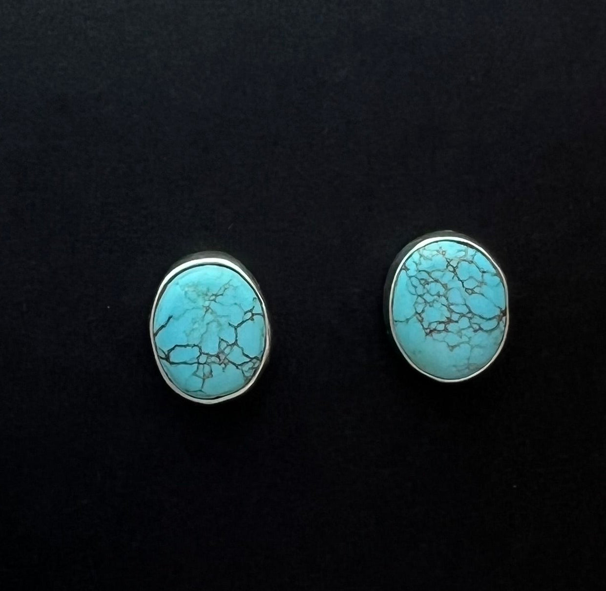 Randall Pipkorn R7 Bisbee Turquoise Oval Post Earrings