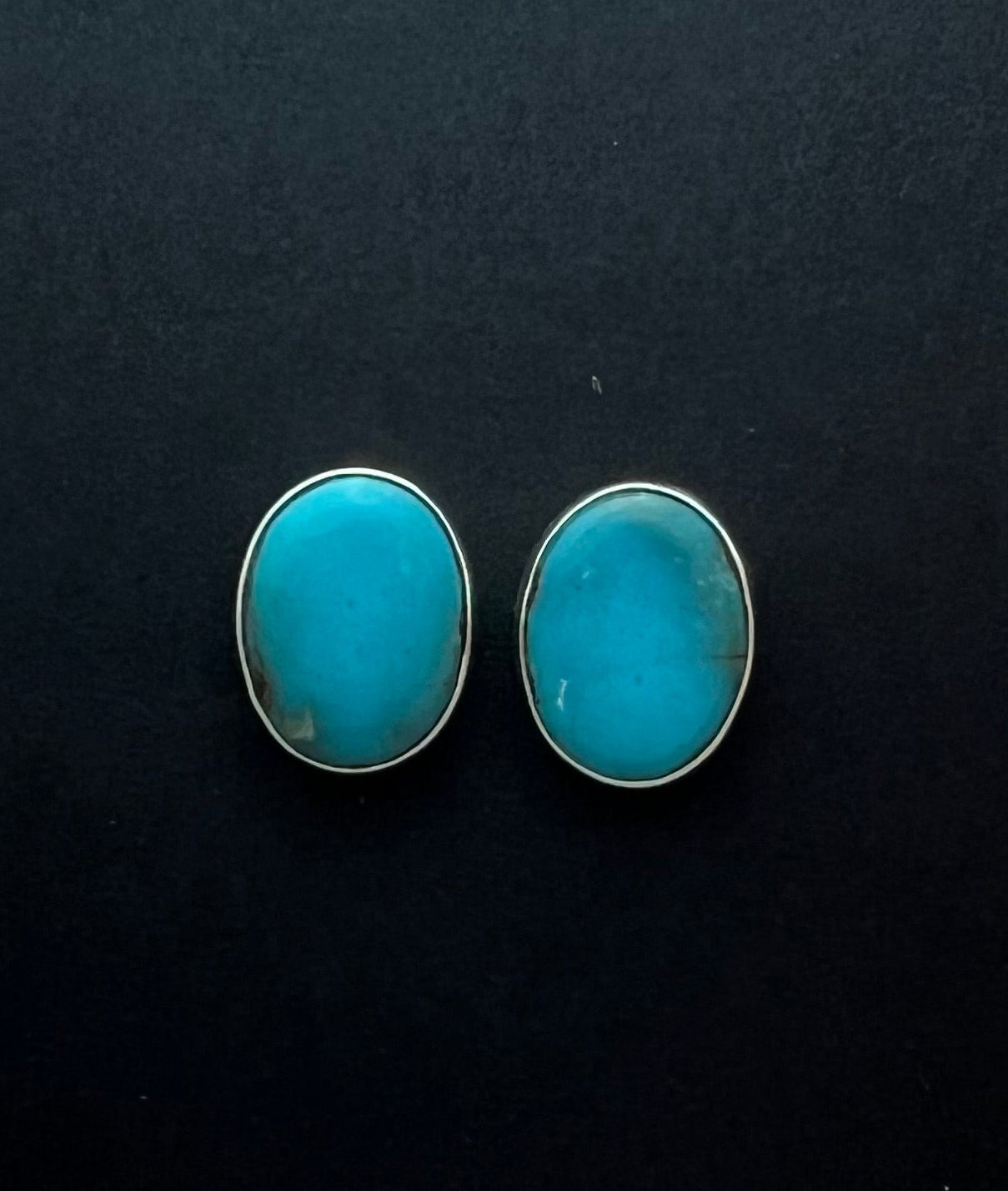 Randall Pipkorn R9 Bisbee Turquoise Oval Post Earrings