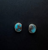 Randall Pipkorn R10 Bisbee Turquoise Oval Post Earrings