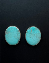 Randall Pipkorn R11 Bisbee Turquoise Oval Post Earrings