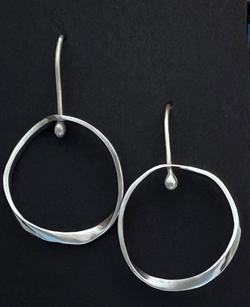 Randall Pipkorn R12 Extended Ear Wire Sterling Silver Hoop Earrings