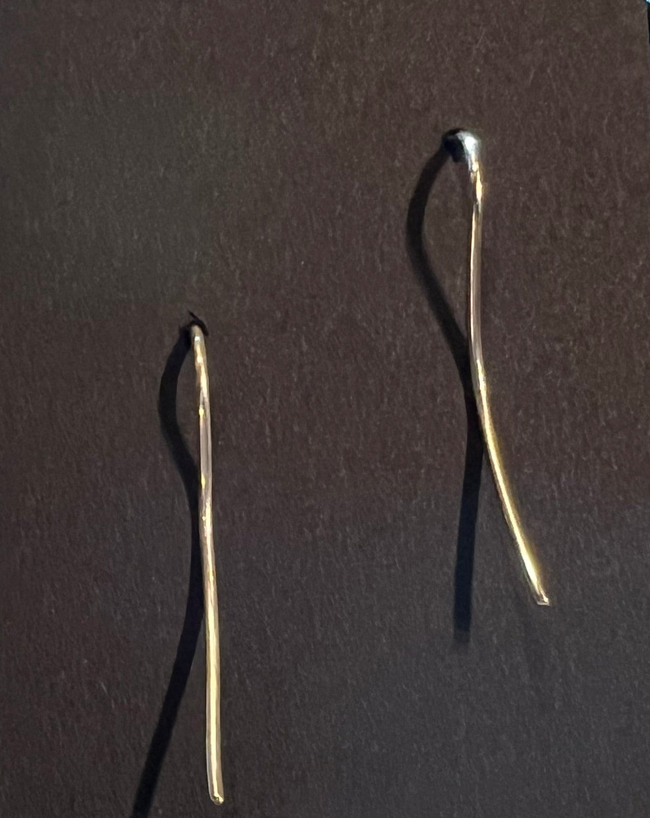 Randall Pipkorn R12 Extended Ear Wire Sterling Silver Hoop Earrings