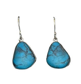 Randall Pipkorn R16 Bisbee Turquoise Sterling Silver Oval Drop Earrings