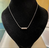 Randall Pipkorn R21 Handmade Sterling Silver Bugle Bead Necklace