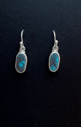 Randall Pipkorn R22 Bisbee Turquoise Sterling Silver Teardrop Earrings