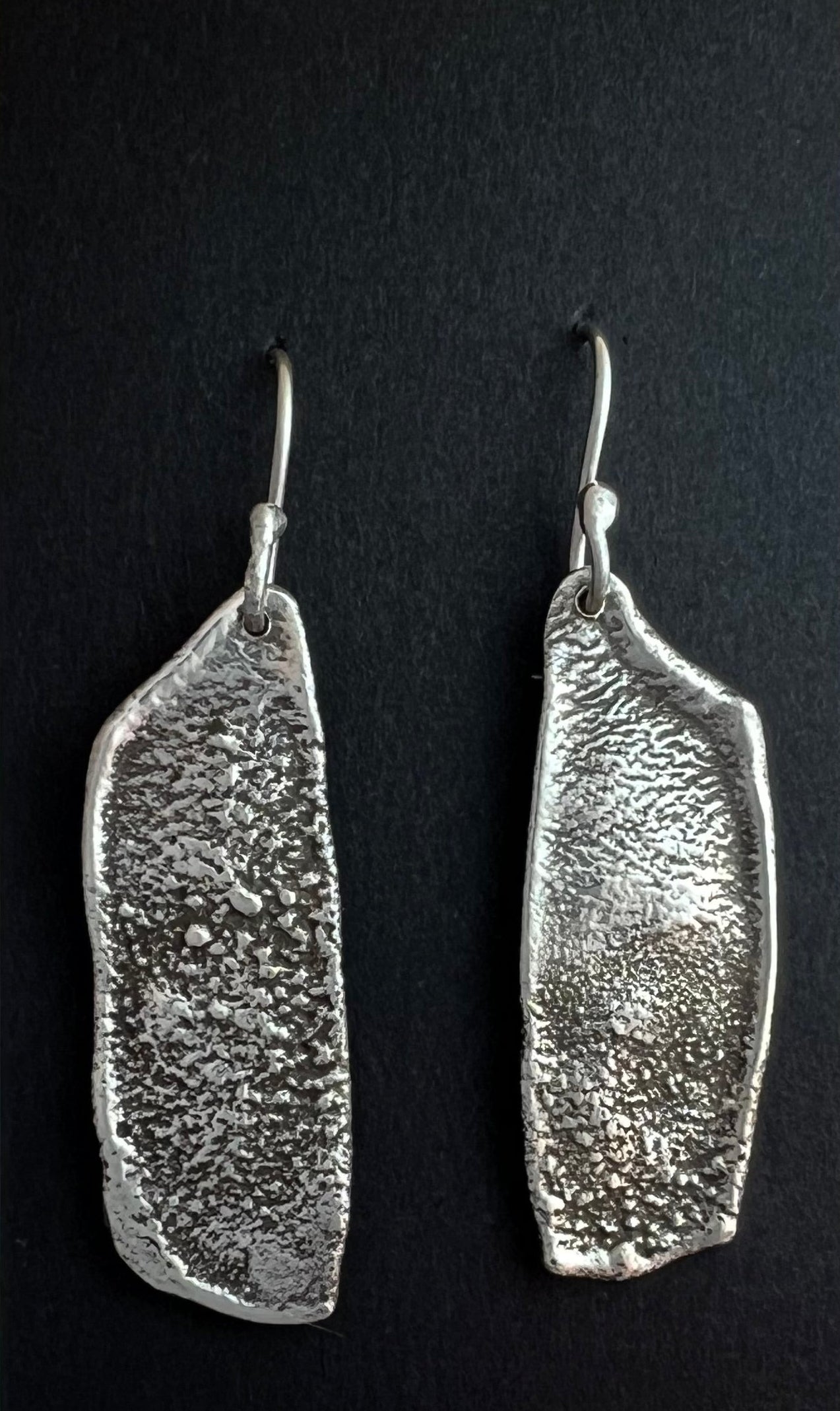 Randall Pipkorn R23 "Heat Series" 2 1/4" Sterling Silver Earrings