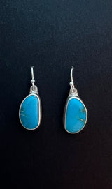 Randall Pipkorn R27 Bisbee Turquoise Sterling Silver Teardrop Earrings