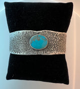 Randall Pipkorn R-45 “Heat Series” Handmade Bisbee Turquoise and Sterling Silver Cuff Bracelet