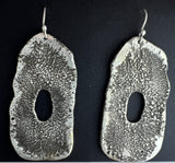 Randall Pipkorn R-46 Very Large "Heat Series" 3 1/4” Sterling Silver Earrings