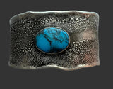Randall Pipkorn R-63 “Heat Series” Handmade Bisbee Turquoise and Sterling Silver Cuff Bracelet
