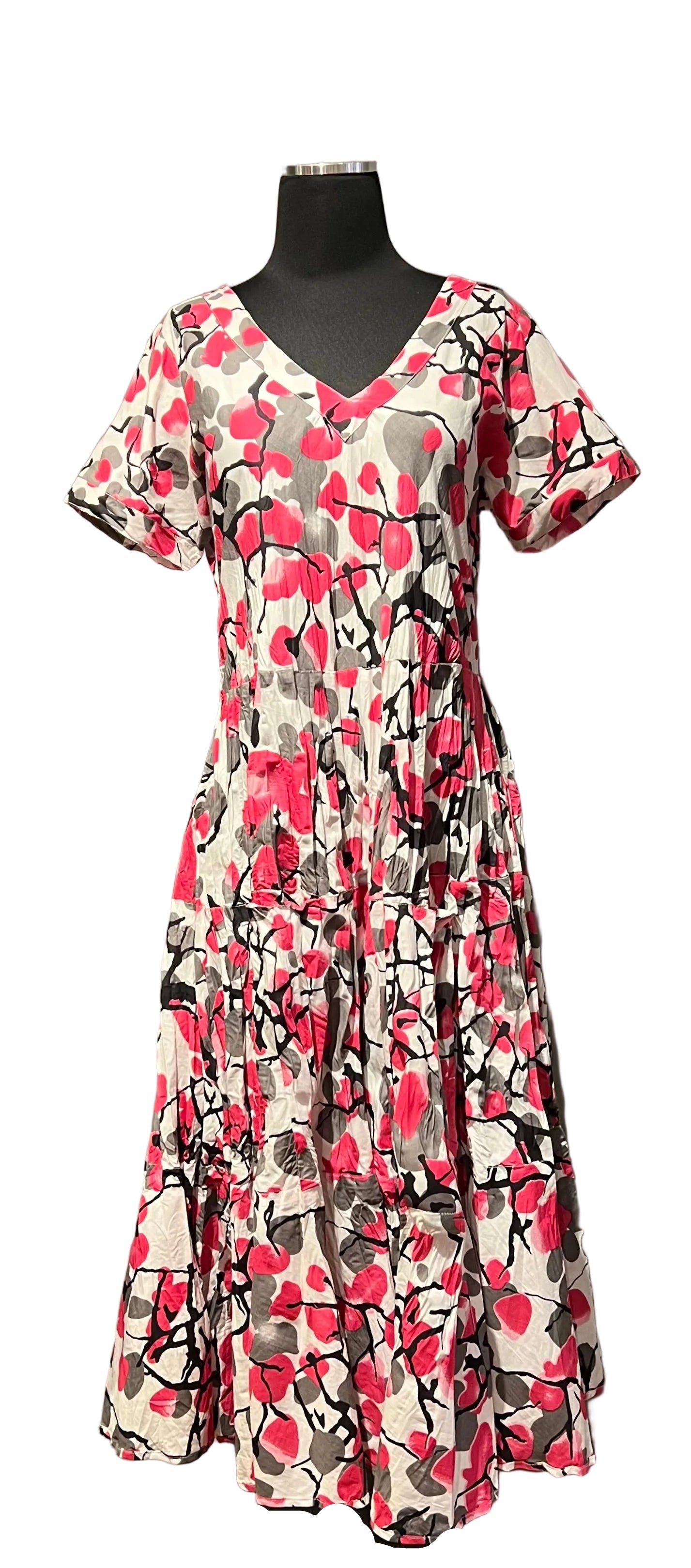 Dress Addict JAZY613 100% Organic Cotton V-Neck Dress