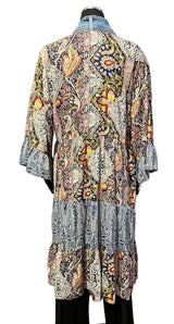 Shannon Passero 5409BP BLUE PAISLEY One Size Ying Tiered Cardigan
