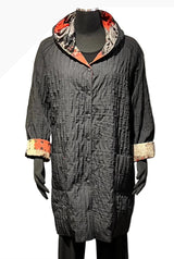 3 Potato HDJKT-REDA RED Reversible Hooded Rain Coat/Jacket