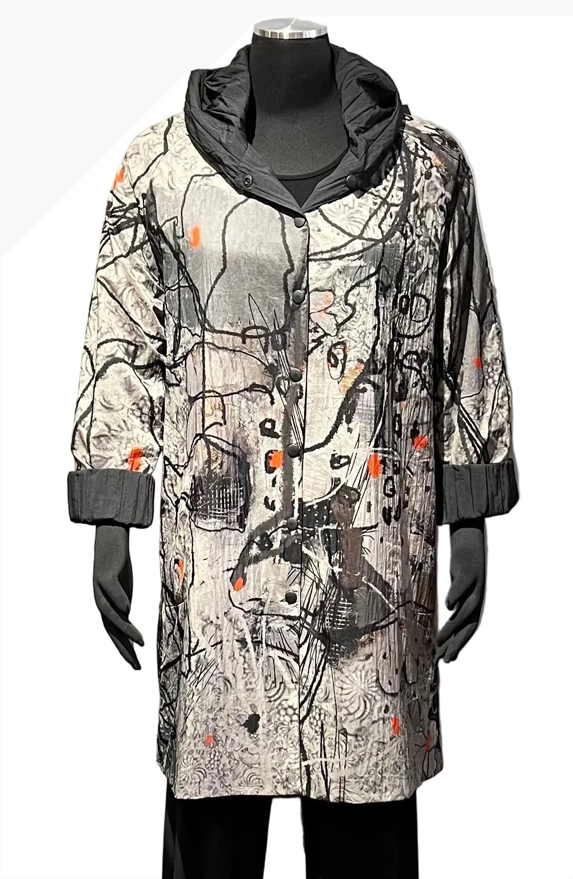 3 Potato HDJKT-FLWC Reversible Hooded Rain Coat/Jacket
