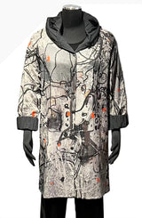 3 Potato HDJKT-FLWC Reversible Hooded Rain Coat/Jacket