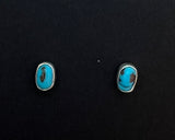 Randall Pipkorn R-69 Small Oval Turquoise Post Earrings
