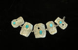 Randall Pipkorn R-64 Silver Link & Turquoise Bracelet