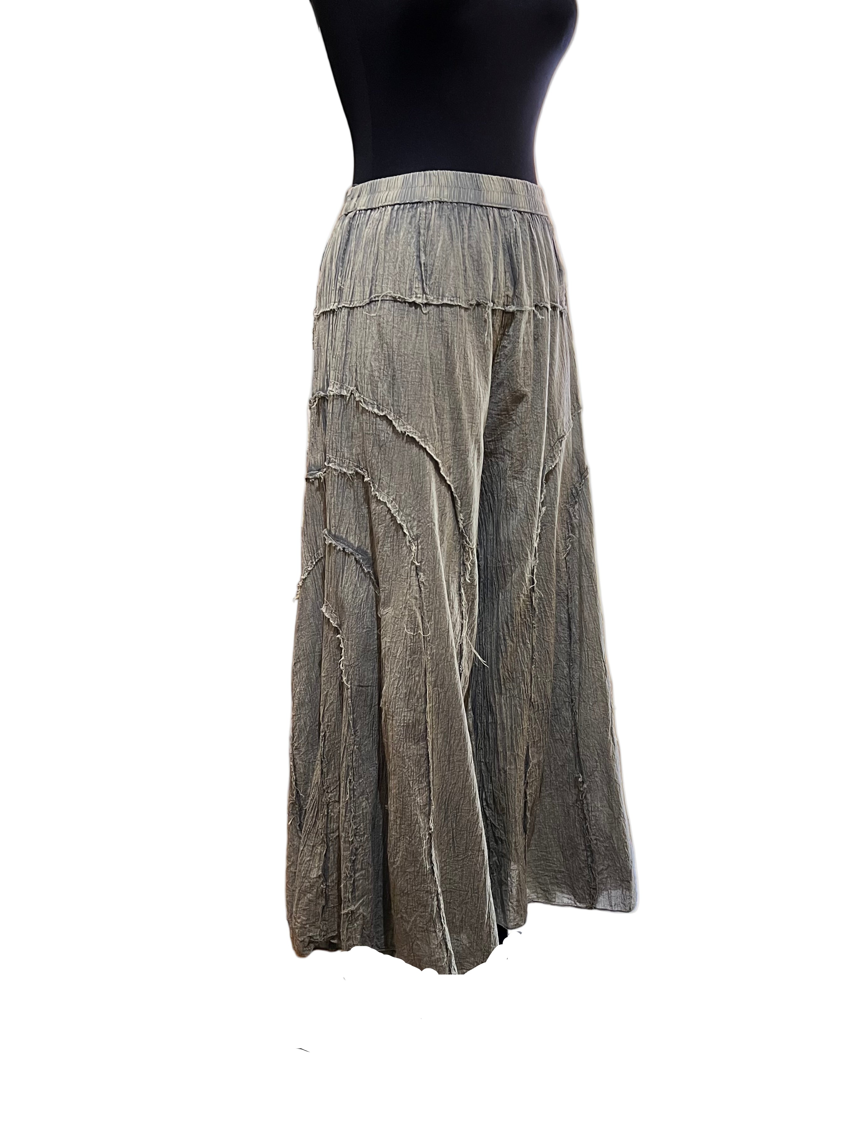 Apparel Love 44OV Olive Green 100% Cotton Lined Pull-On Wide Leg Pants