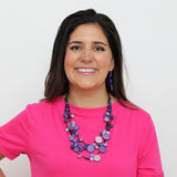 Sylca TG22N02PU Purple Multi Strand Millie Necklace