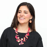 Sylca TG22N02RD Red Multi Strand Millie Necklace