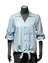 Tempo Paris 23570NDN DENIM Tie Front Tencel Top