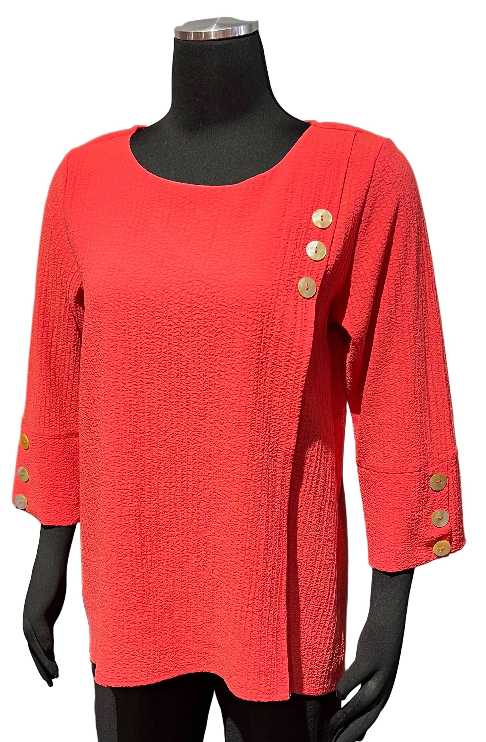Toofan C52-WM WATERMELON Double Layer 3 Button Tunic