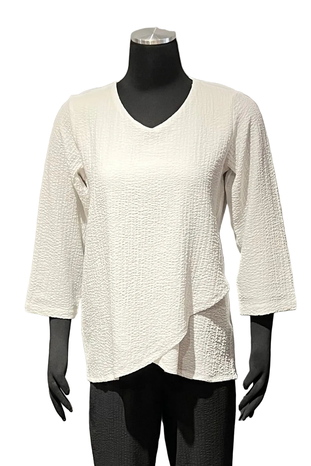 Toofan C105-WH WHITE Double Layer Asymmetric Hem Tunic