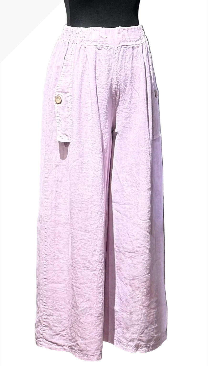 Tempo Paris 9197ALV LAVENDER 100% Linen Pull-On Pants
