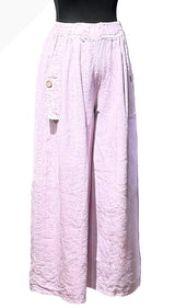 Tempo Paris 9197ALV LAVENDER 100% Linen Pull-On Pants
