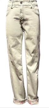 Tempo Paris 1708KOV OLIVE Floral Print Reversible Skinny Jeans