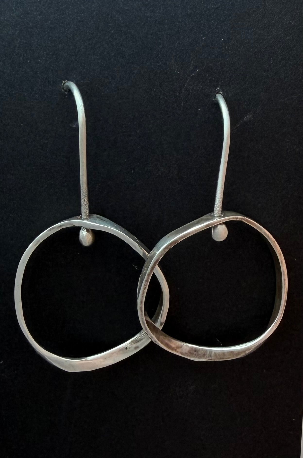 Randall Pipkorn R-34 Sterling Silver Dangle Hoop Earrings