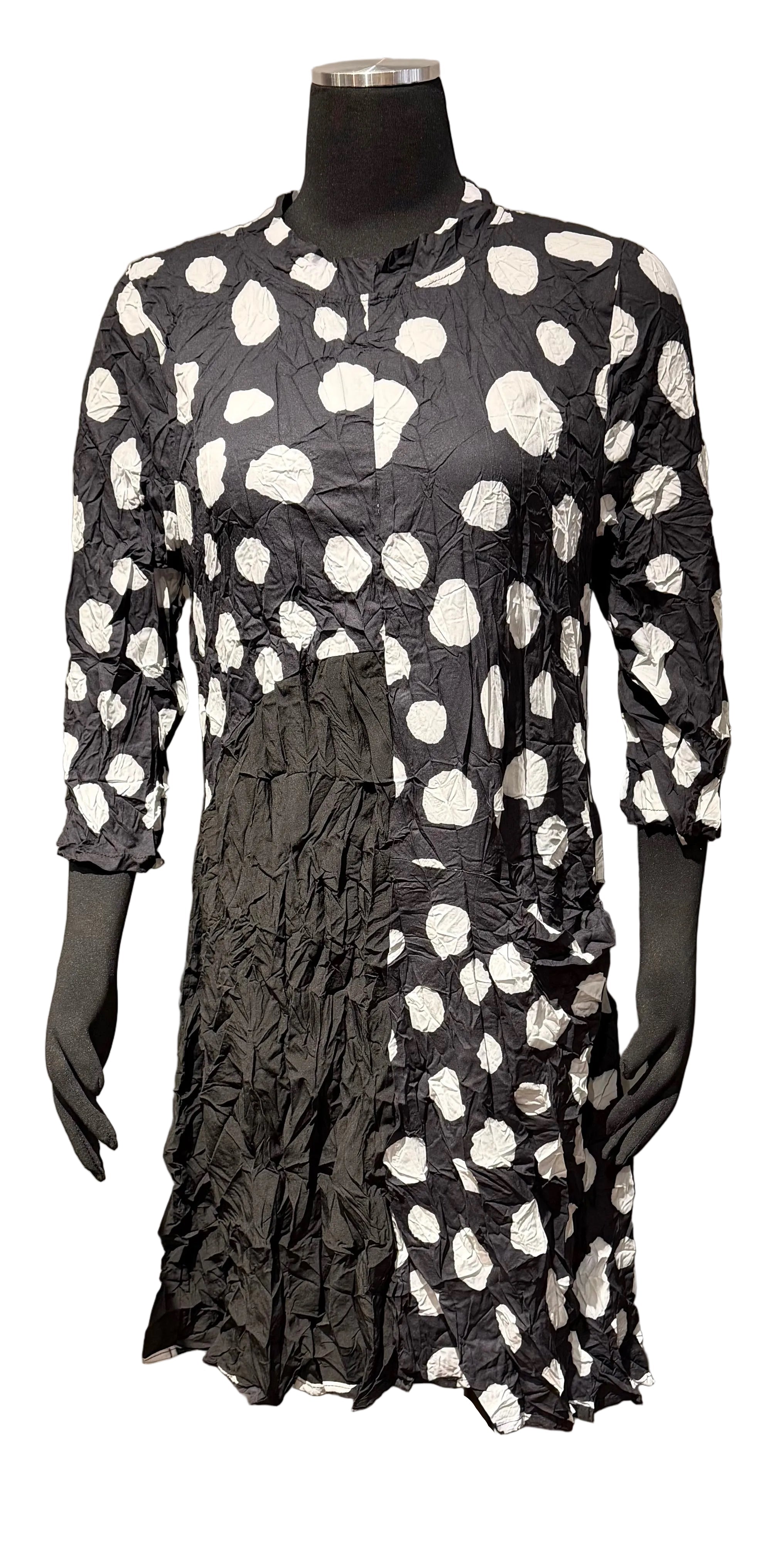 Shana 26092BK BLACK Woven Moon Dress