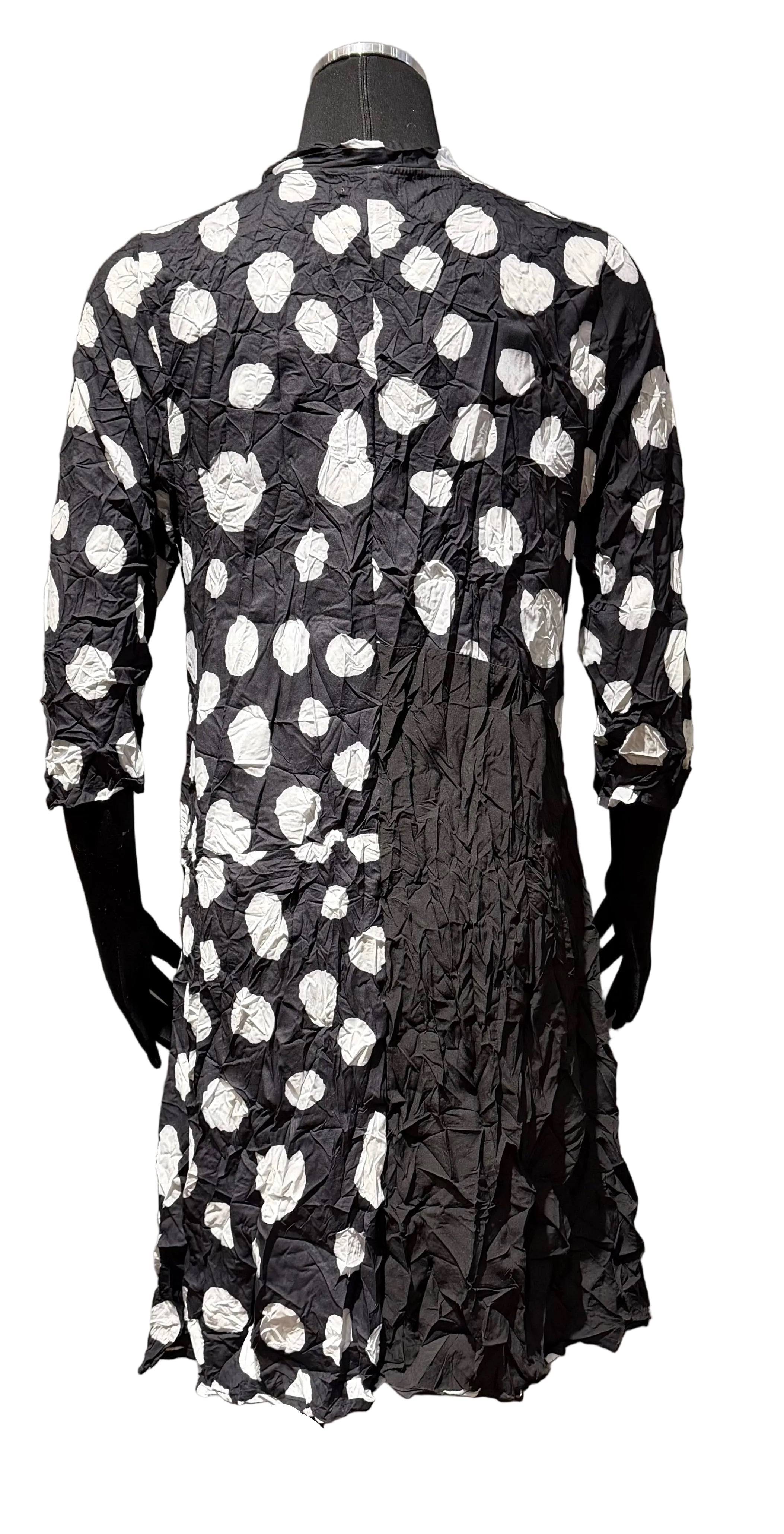 Shana 26092BK BLACK Woven Moon Dress