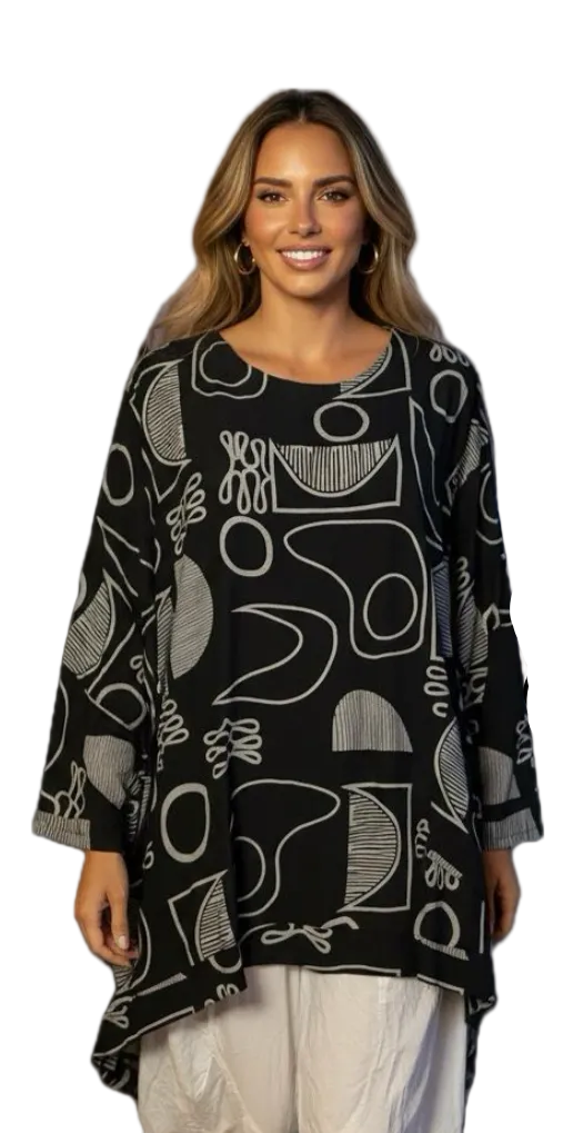 Transparente 91949BK BLACK Naz One Size Tunic