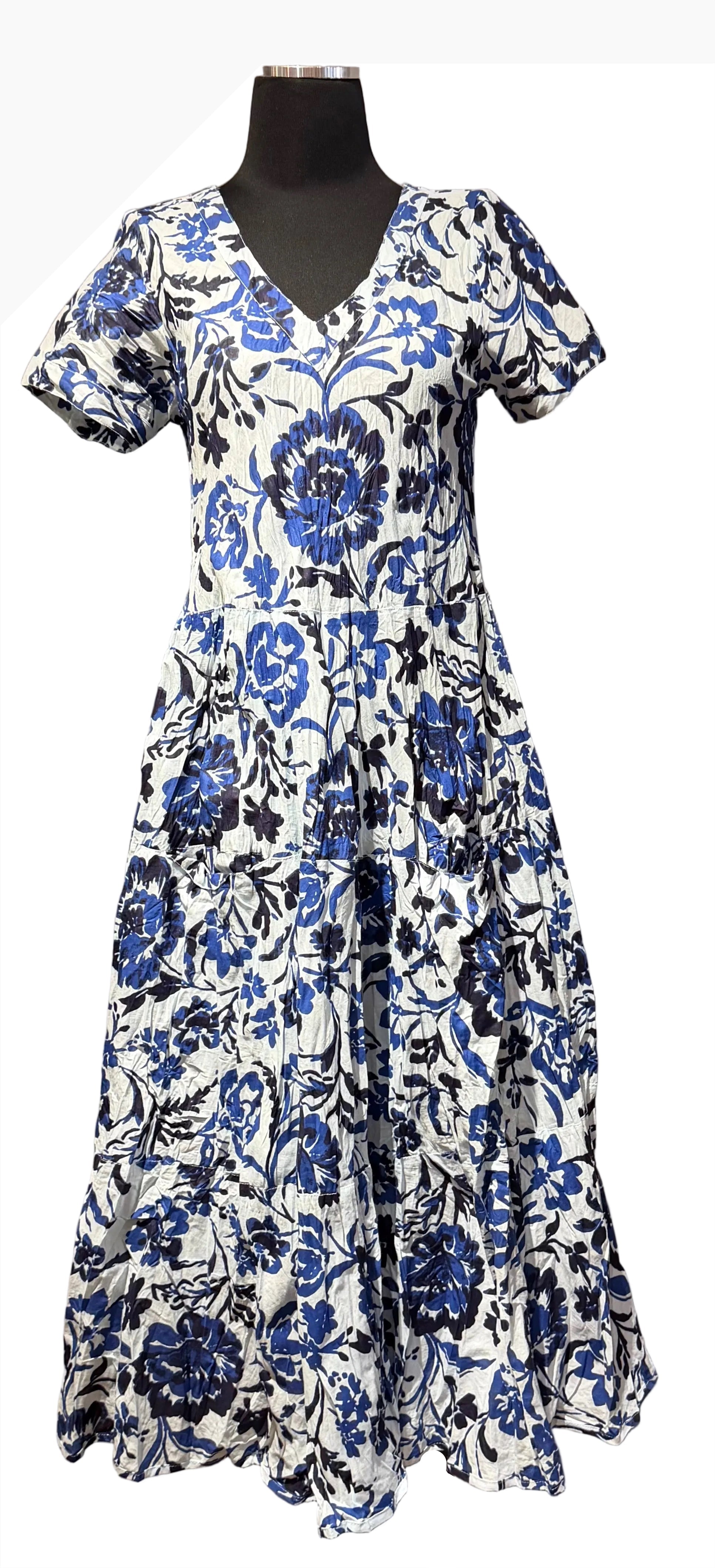 Dress Addict JAZY6I 100% Organic Cotton V-Neck Dress