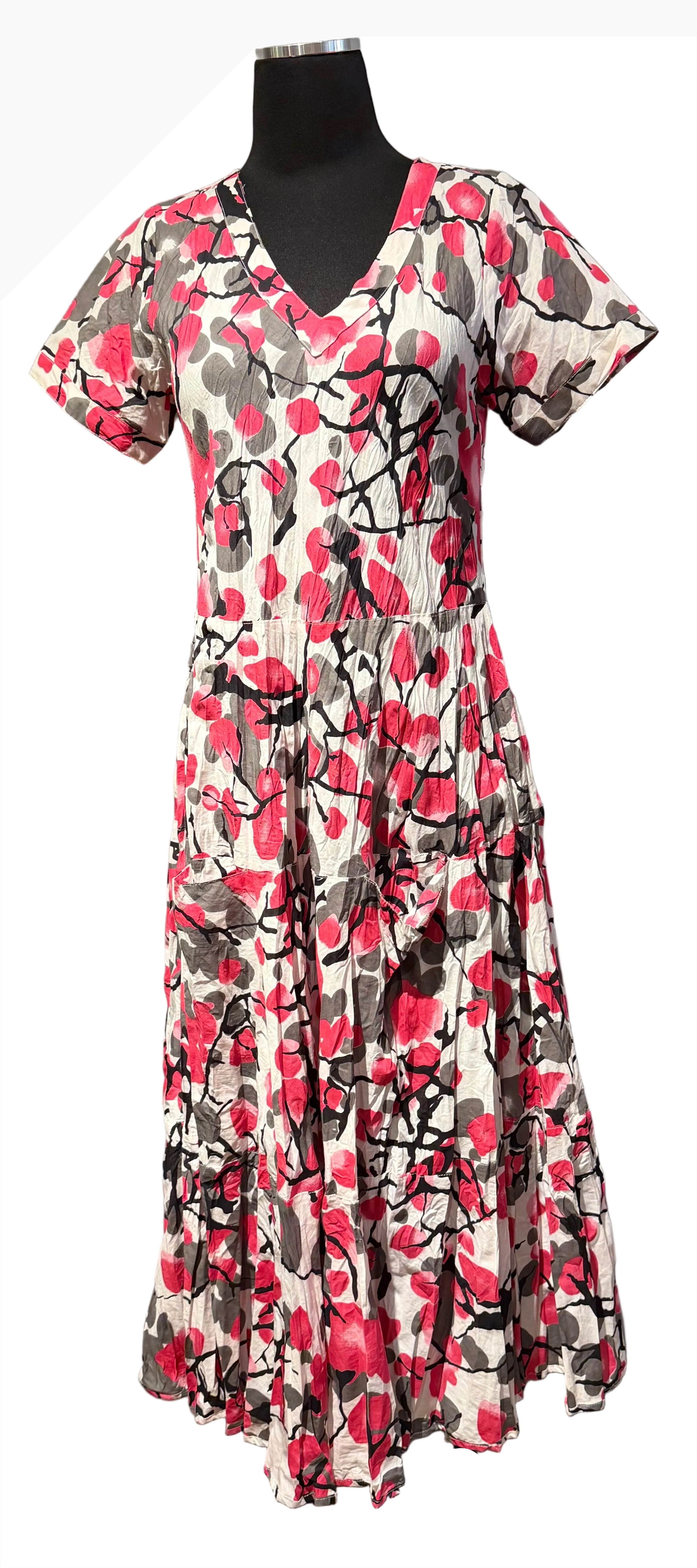 Dress Addict JAZY613 100% Organic Cotton V-Neck Dress